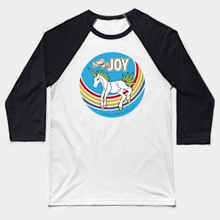 Jump into Joy Rainbow Unicorn — Dancing Uniquorn Illustration series Baseball T-Shirt